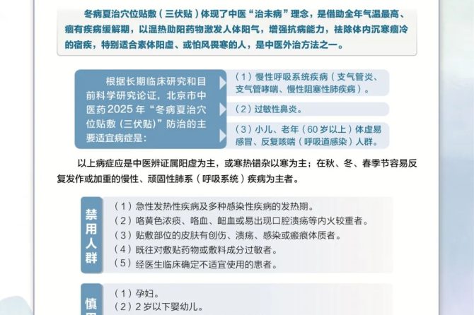 冬病夏治正当时——王府医院2025年“三伏贴”开始预约啦！