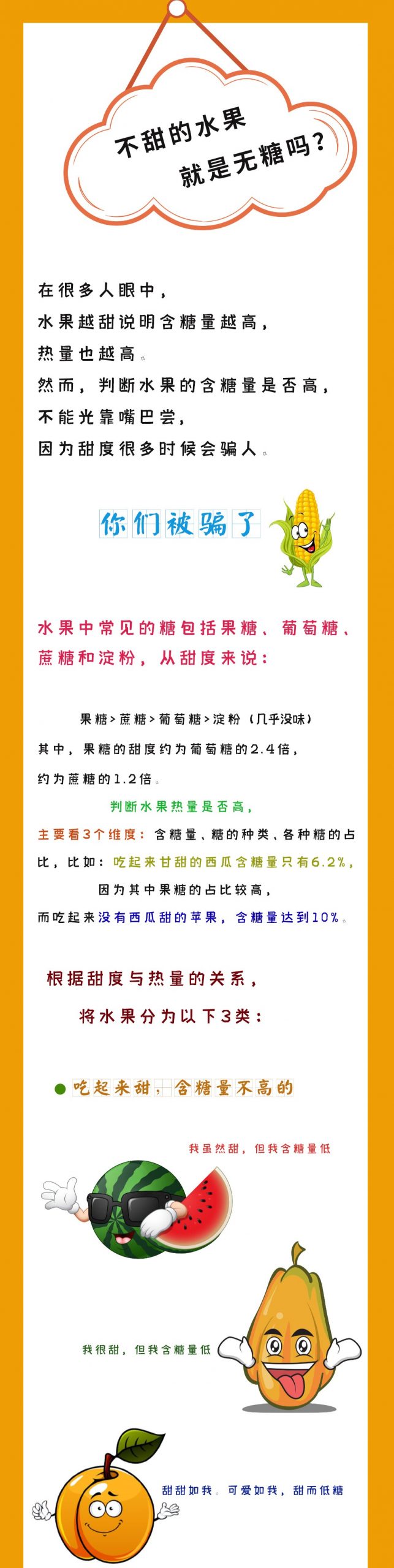 不甜的水果，就是无糖吗？