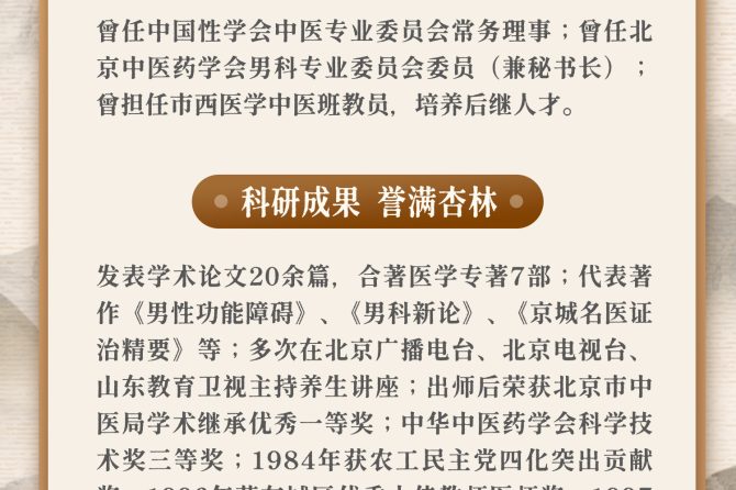 出诊安排 | 综合内科尚博文：京城名医传承人，五十余载济世心